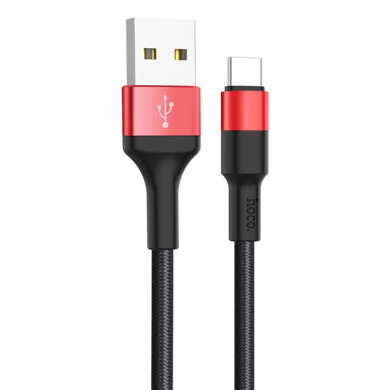 USB кабель телефону Hoco X26 Xpress Type-C Cable (1m) Чорний / Червоний