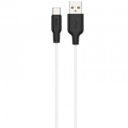 USB кабель для телефона Hoco X21 Plus Silicone Type-C Cable (2m) Черный / Белый