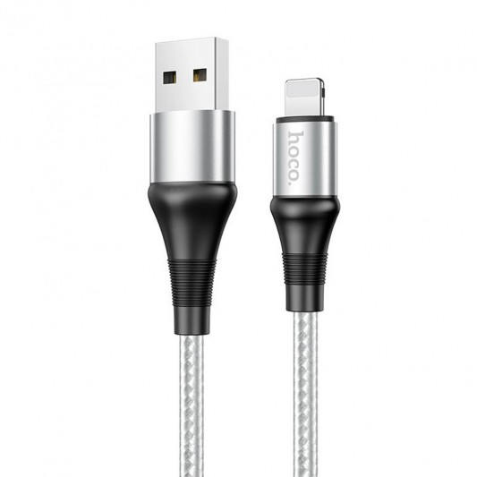 Кабель заряджання Apple Hoco X50 "Excellent"" USB to Lightning (1m) Сірий