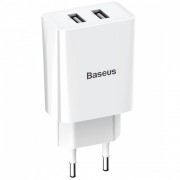 Зарядний пристрій Baseus Speed Mini Dual U 10.5W 2USB (CCFS-R) Білий