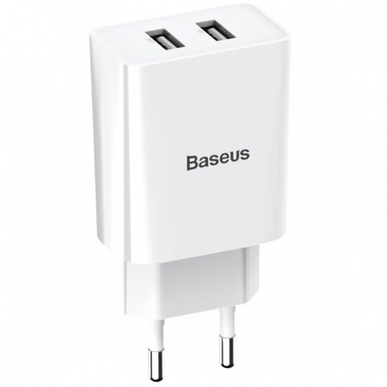 Зарядний пристрій Baseus Speed Mini Dual U 10.5W 2USB (CCFS-R) Білий