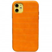 Шкіряний чохол для Apple iPhone 11 (6.1"") - Croco Leather Yellow