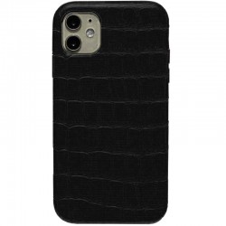 Шкіряний чохол для Apple iPhone 11 (6.1"") - Croco Leather Black