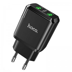 Зарядний пристрій HOCO N6 QC3.0 (2USB/3A) Чорний