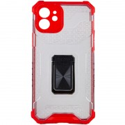 Ударопрочный чехол Transformer CrystalRing для Apple iPhone 12 (6.1"") Красный