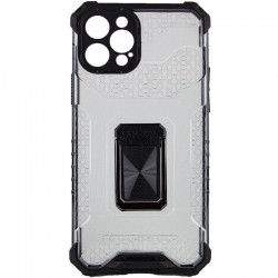 Ударопрочный чехол для Apple iPhone 12 Pro (6.1"") - Transformer CrystalRing Черный + Прозрачный / Черный