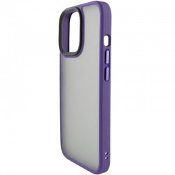 TPU+PC чехол для Apple iPhone 14 (6.1"") - Metal Buttons Темно-фиолетовый