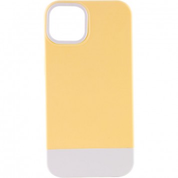 Чехол для Apple iPhone 12 Pro Max (6.7"") - TPU+PC Bichromatic Creamy-yellow / White