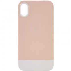 Чохол TPU+PC Bichromatic для Apple iPhone X / XS (5.8"") Grey-beige / White