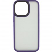 TPU+PC чехол для Apple iPhone 14 Pro Max (6.7"") - Metal Buttons Темно-фиолетовый