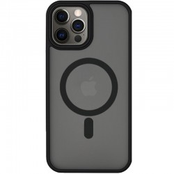 TPU+PC чохол для iPhone 14 Pro - Metal Buttons with MagSafe, Чорний
