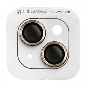 Защитное стекло на камеру для Apple iPhone 14 (6.1"") / 14 Plus (6.7"") - Metal Classic (в упак.) Золотой / Gold