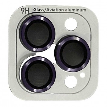 Темно-фиолетовое защитное стекло Metal Classic для камеры iPhone 14 Pro / 14 Pro Max