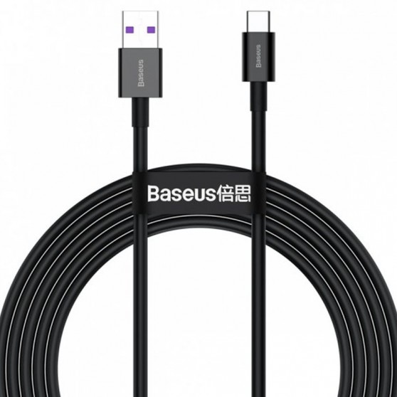 USB кабель для телефону Baseus Superior Series Fast Charging USB to Type-C PD 66W (2m) (CATYS-A) Чорний