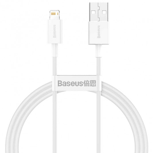 Кабель заряджання Apple Baseus Superior Series Fast Charging Lightning Cable 2.4A (1.5m) (CALYS-B) Білий