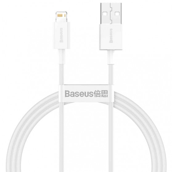 Кабель заряджання Apple Baseus Superior Series Fast Charging Lightning Cable 2.4A (1.5m) (CALYS-B) Білий