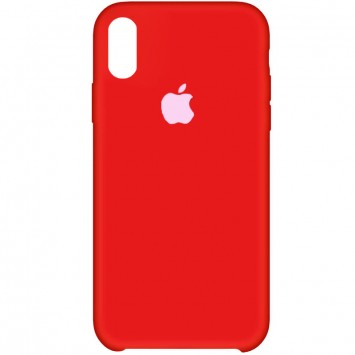 Чехол Silicone Case (AA) для Apple iPhone XS Max (6.5"") Красный / Dark Red