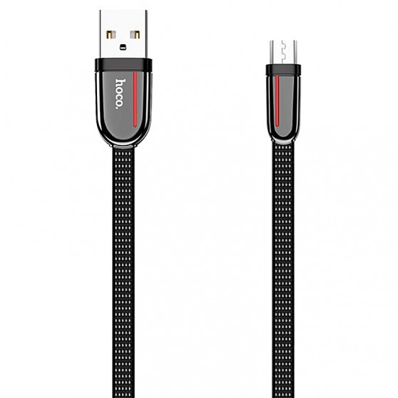 Дата кабель Hoco U74 "Grand" MicroUSB (1.2m) Чорний