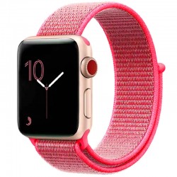 Ремешок Nylon для Apple watch 42mm/44mm/45mm Розовый / Barbie pink