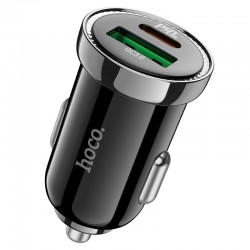Автомобільна зарядка Hoco Z44 Leading PD 20W + QC3.0 (Type-C + USB) Чорний