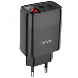 Зарядное устройство для телефона - HOCO C86A (2USB/2.4A) Черный