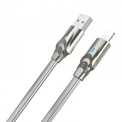 USB зарядний кабель Borofone BU12 Synergy USB to Type-C (1.2m) Срібний