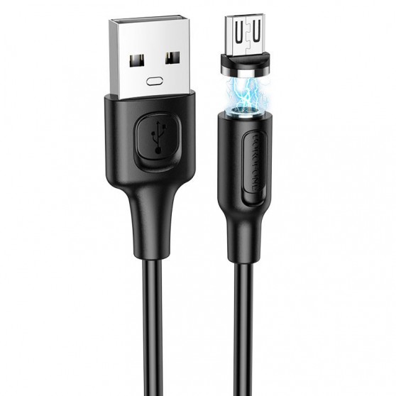 Магнітний кабель Borofone BX41 Amiable USB to MicroUSB (1m) Чорний