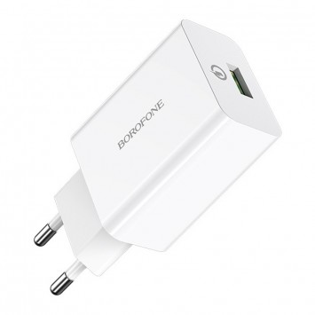 Зарядное устройство для телефона - Borofone BA21A Long journey QC3.0 (1USB/3A) Белый
