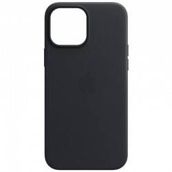 Шкіряний чохол для Apple iPhone 14 Pro (6.1"") - Leather Case (AA) with MagSafe Black