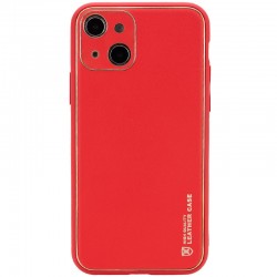 Кожаный чехол для Apple iPhone 14 Plus (6.7"") - Xshield Красный / Red