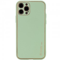 Кожаный чехол для Apple iPhone 14 Pro (6.1"") - Xshield Зеленый / Pistachio