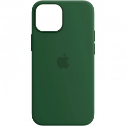 Кожаный чехол для Apple iPhone 14 Pro Max (6.7"") - Leather Case (AA Plus) with MagSafe Shirt Green