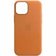 Шкіряний чохол Leather Case (AA Plus) with MagSafe для Apple iPhone 13 (6.1"") Golden Brown