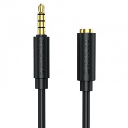 Аудіо кабель Borofone BL12 3.5 audio extension cable Male to Female (1m) Чорний