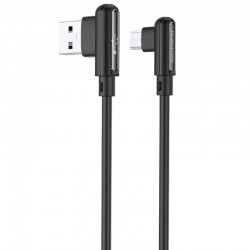 Дата кабель Borofone BX58 Lucky USB to MicroUSB (1m) Чорний