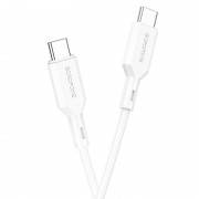 USB зарядний кабель Borofone BX70 Type-C to Type-C 60W (1m) Білий