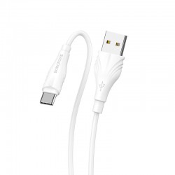 USB зарядний кабель Borofone BX18 Optimal USB to Type-C (2m) Білий