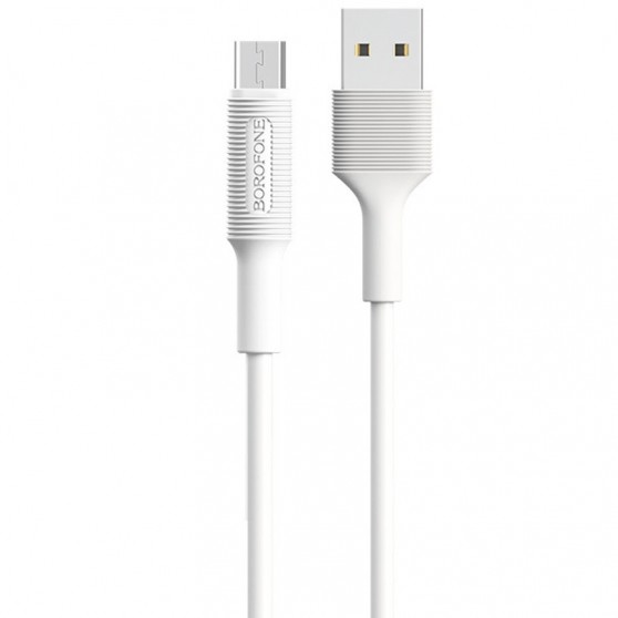 Дата кабель Borofone BX1 EzSync USB to MicroUSB (1m) Білий