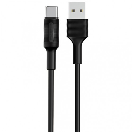 USB кабель для телефону Borofone BX1 EzSync USB to Type-C (1m) Чорний