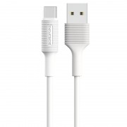 USB зарядний кабель Borofone BX1 EzSync USB to Type-C (1m) Білий