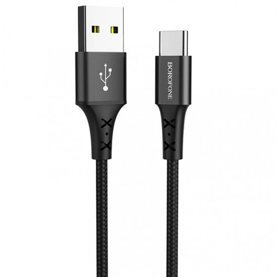 USB зарядний кабель Borofone BX20 Enjoy USB to Type-C (1m) Чорний