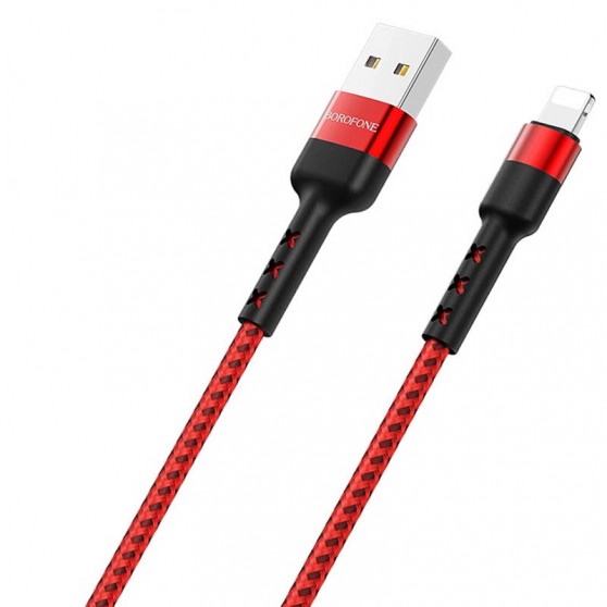 Кабель заряджання та синхронізації Borofone BX34 Advantage USB to Lightning (1m) Червоний