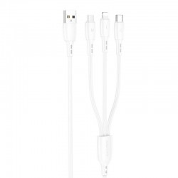 Дата кабель Borofone BX71 USB to 3in1 (1m) Білий