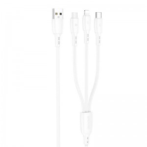 Дата кабель Borofone BX71 USB to 3in1 (1m) Білий