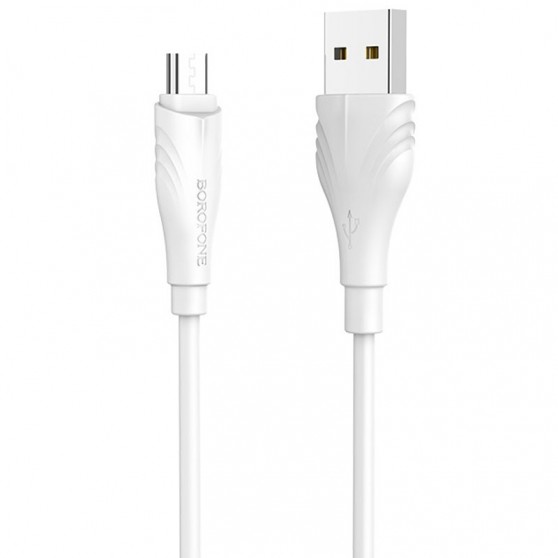 Дата кабель Borofone BX18 Optimal USB to MicroUSB (1m) Білий