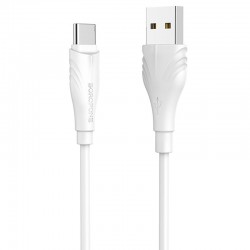 USB зарядний кабель Borofone BX18 Optimal USB to Type-C (1m) Білий