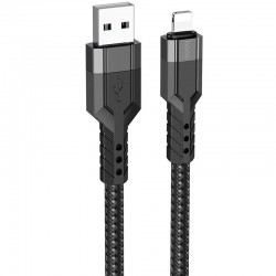 Кабель заряджання та синхронізації Hoco U110 charging data sync USB to Lightning (1.2 m) Чорний