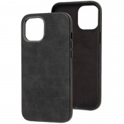 Кожаный чехол Croco Leather для Apple iPhone 14 (6.1"), Black