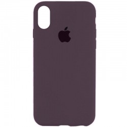 Чехол Silicone Case Full Protective (AA) для Apple iPhone X (5.8") / XS (5.8"), Фиолетовый / Elderberry