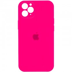 Чехол Silicone Case Square Full Camera Protective (AA) для Apple iPhone 11 Pro (5.8"), Розовый / Barbie pink